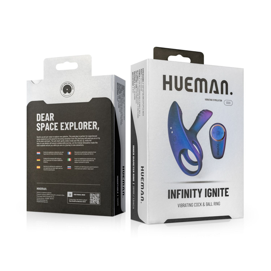 Ерекційне віброкільце Hueman - Infinity Ignite Vibrating Cock Ring фото 9