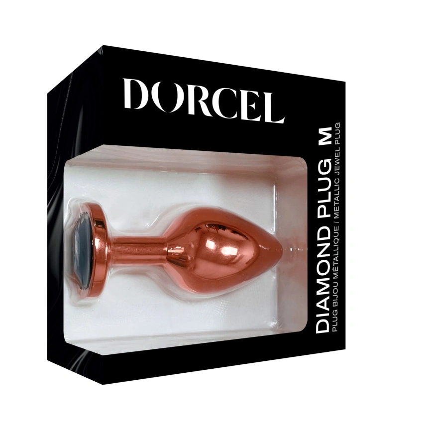 Металлическая анальная пробка с украшением в виде кристалла Dorcel - Diamond Plug M фото 7