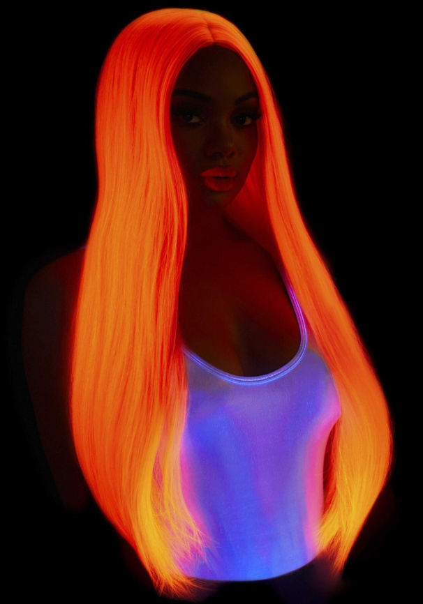 Перука Leg Avenue 33″ Long straight center part wig neon pink фото 3