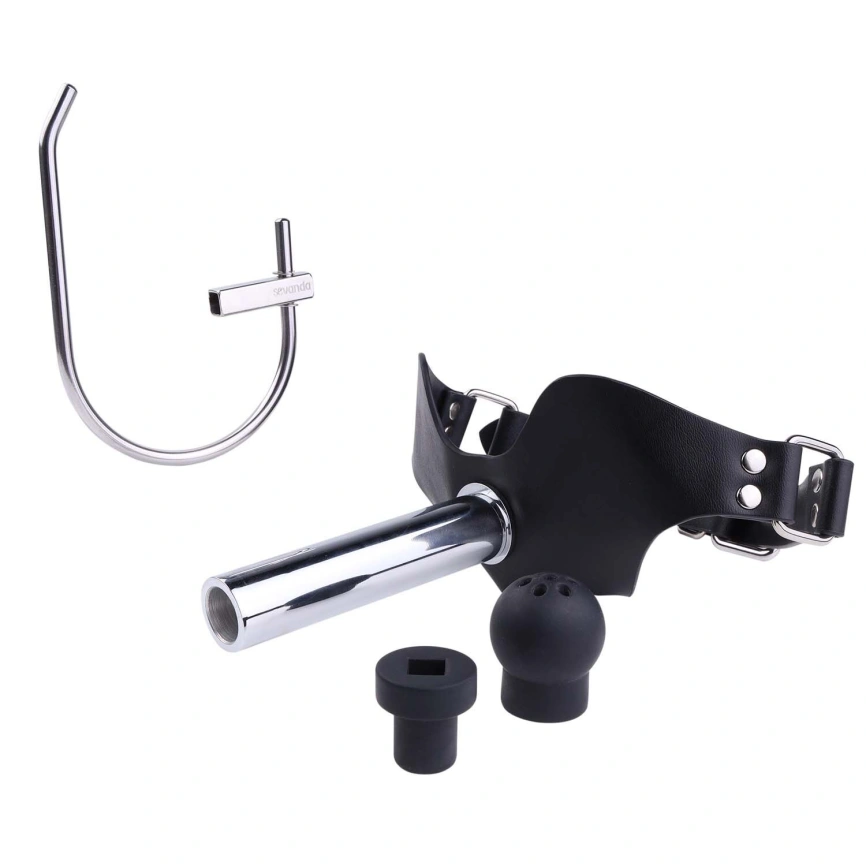 Набор для доминирования LOCKINK SEVANDA Objectification Bathroom Set, маска и 4 насадки фото 7
