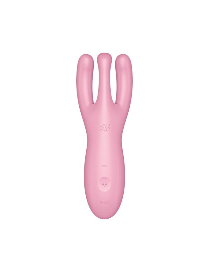 Кліторальний смарт-вібратор Satisfyer Threesome 4 Pink з трьома пальчиками фото 2
