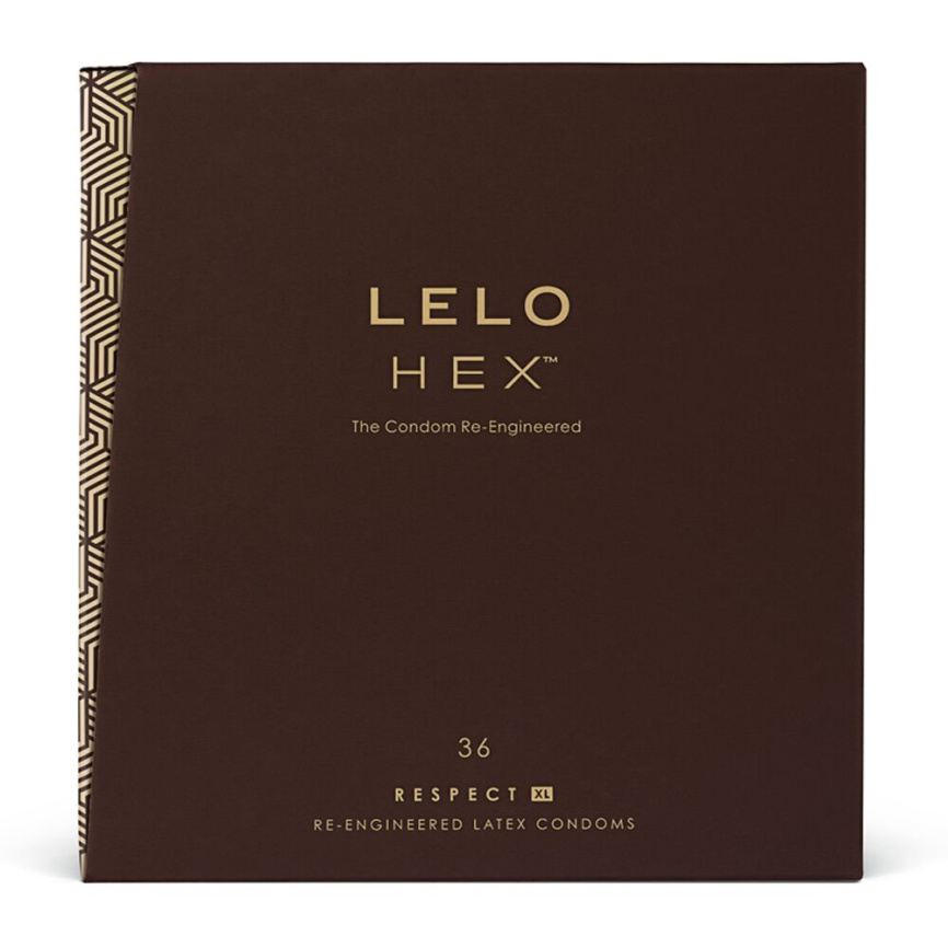 Презервативи LELO HEX Condoms Respect XL 36 Pack, тонкі та суперміцні, збільшений розмір фото 1