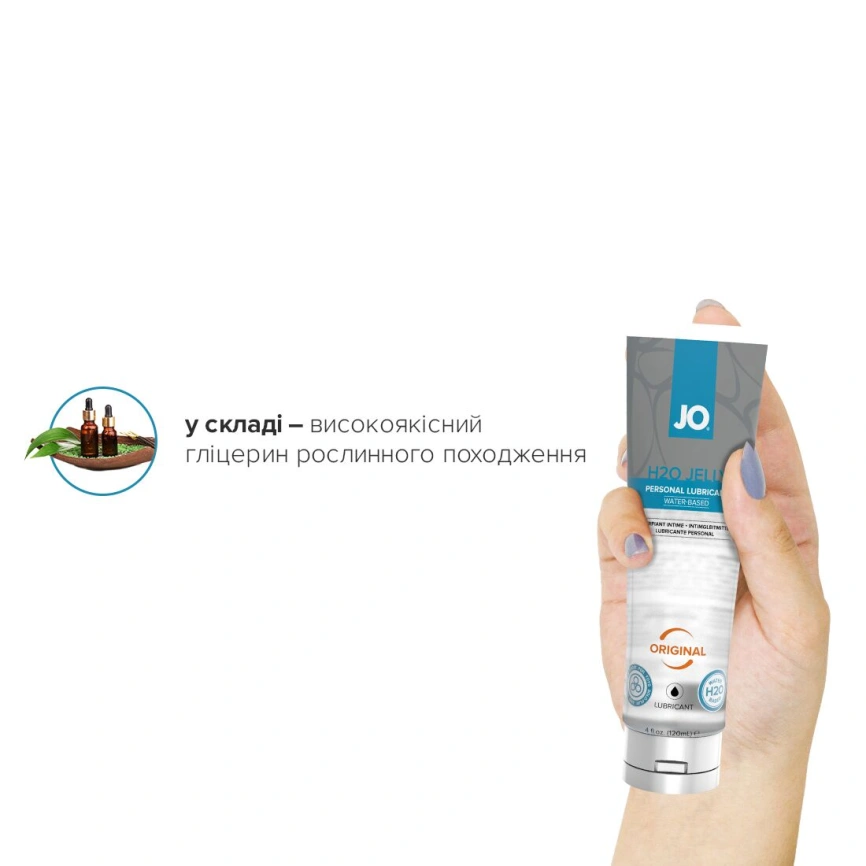Густой лубрикант на водной основе JO H2O JELLY — ORIGINAL (120 мл), без парабенов и гликоля фото 4