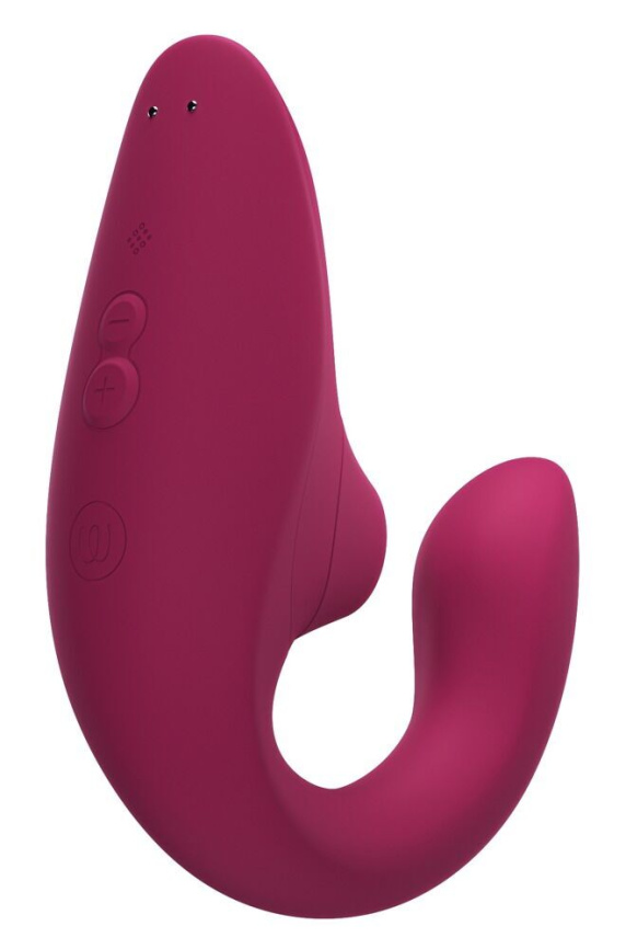 Вагінально-кліторальний стимулятор Womanizer Blend Vibrant Pink, вібрація + вакуум, 2 мотори фото 3