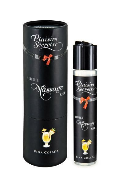 Масажна олія Plaisirs Secrets Pina Colada (59 мл) з афродизіаками, їстівна, подарункове паковання фото 1