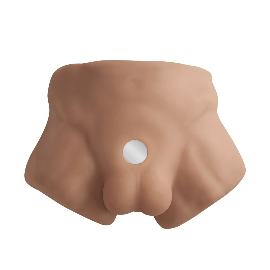 Півторс з фалоімітатором на присосці SilexD Apollo S Male Torso Caramel фото 2