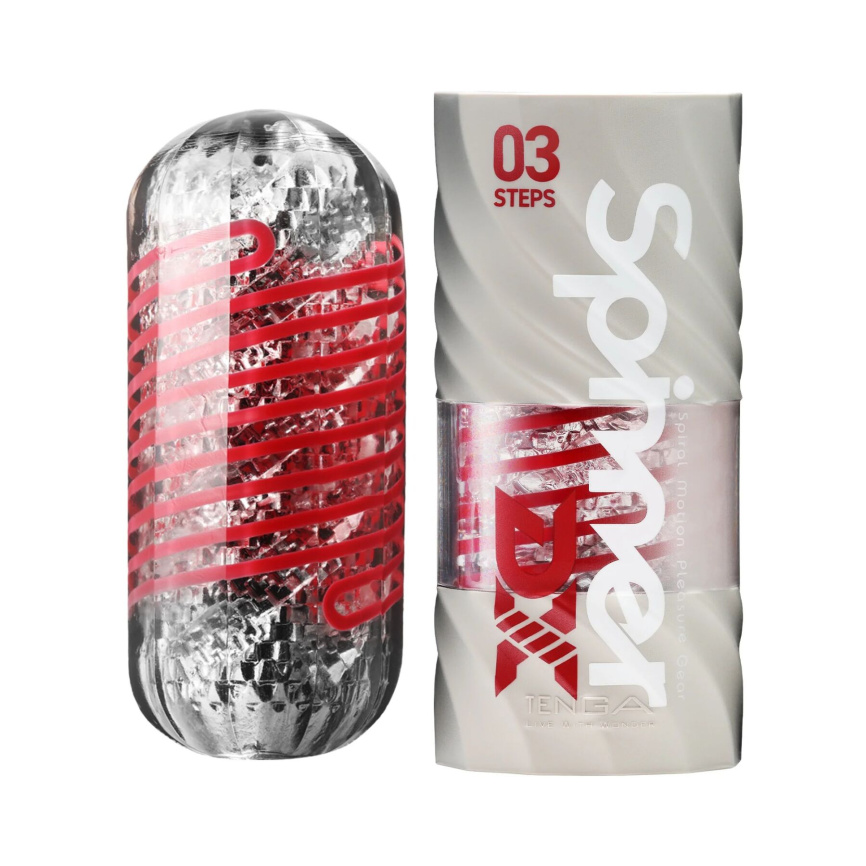 Мастурбатор Tenga Spinner DX 03 Steps, з пружною стимулювальною спіраллю всередині, потужний вплив фото 1