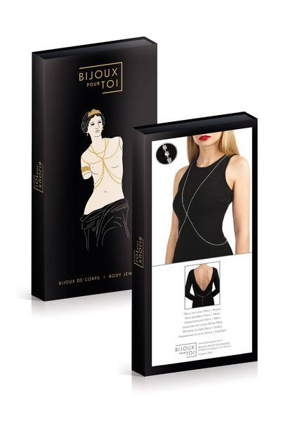 Сріблястий ланцюжок для бюста Bijoux Pour Toi – Elena Silver зі стразами фото 3