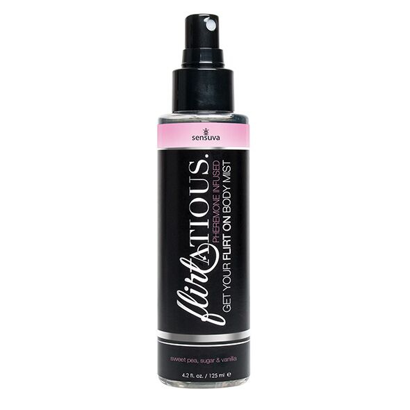 Спрей-міст для тіла з феромонами Sensuva Flirtatious Vanilla, Sugar, & Sweet Pea (125 мл) фото 1