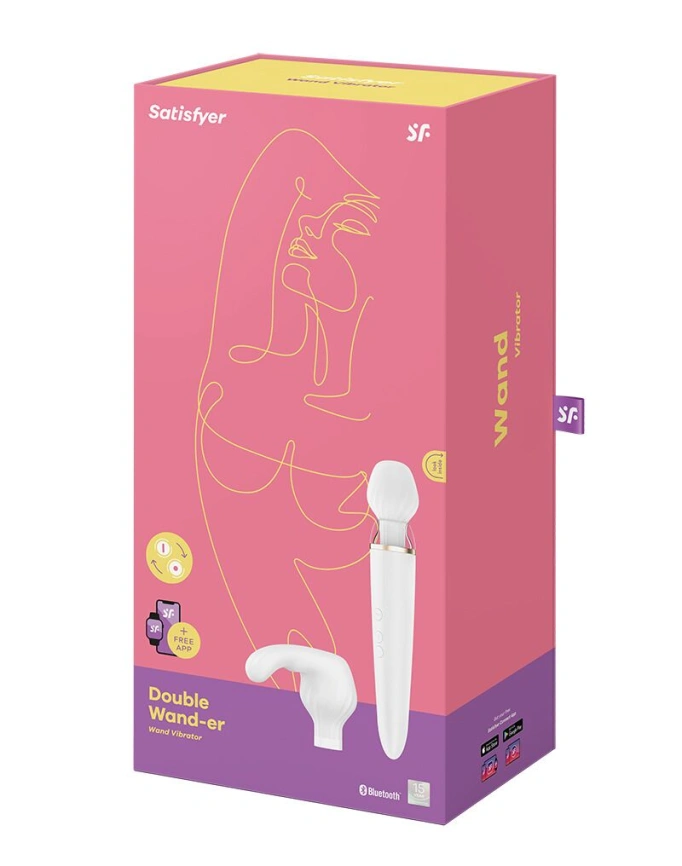 Смарт вибромассажер со сменной головкой Satisfyer Double Wand-er фото 6