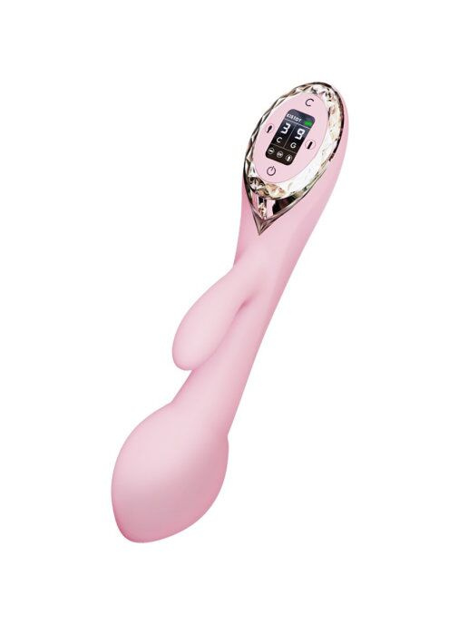 Вібратор-кролик з голівкою KISTOY A-King, що надувається, LED-екран фото 2