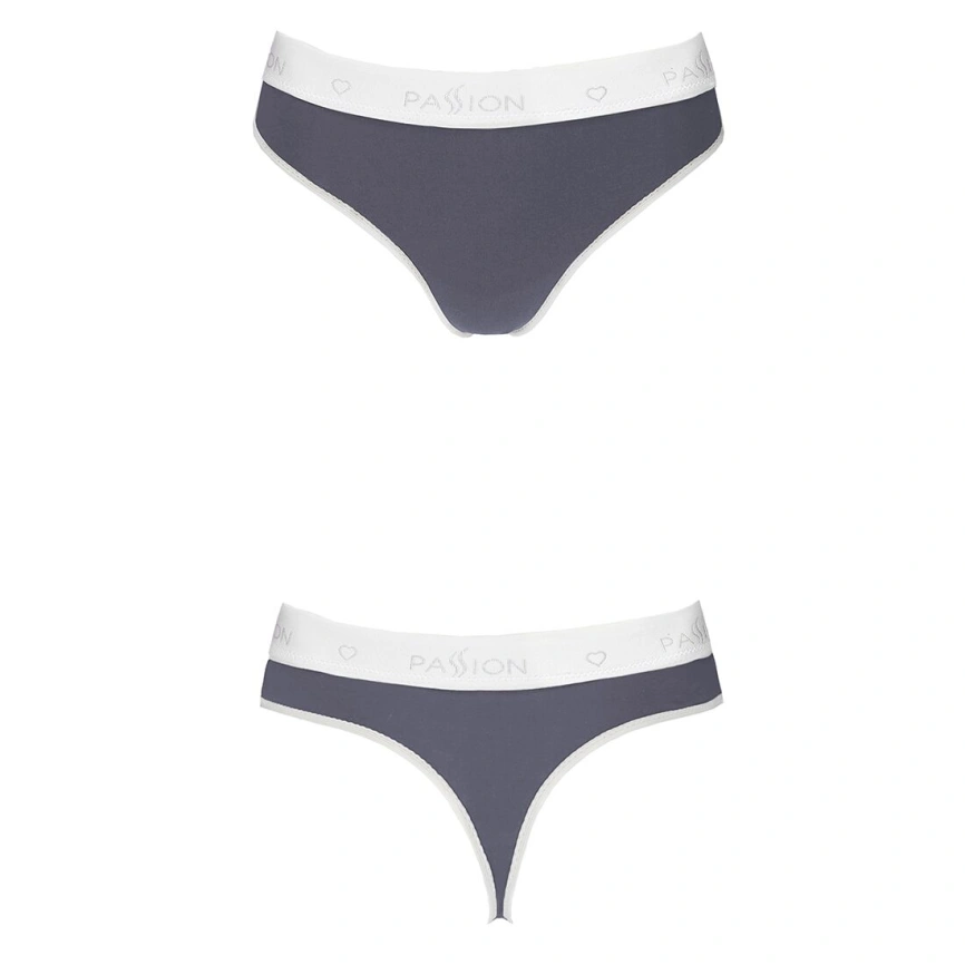 Спортивные трусики-стринги Passion PS007 PANTIES L, dark grey фото 9