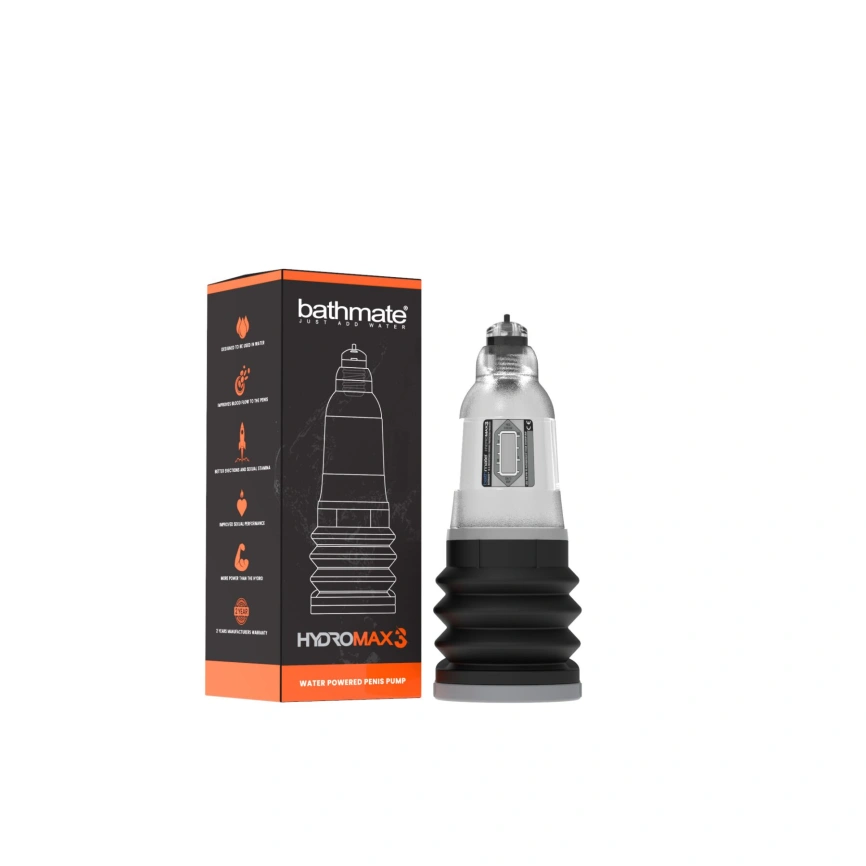 Гидропомпа Bathmate Hydromax 3 Clear, для члена длино до 7,5 см, диаметр до 4,5 см фото 2