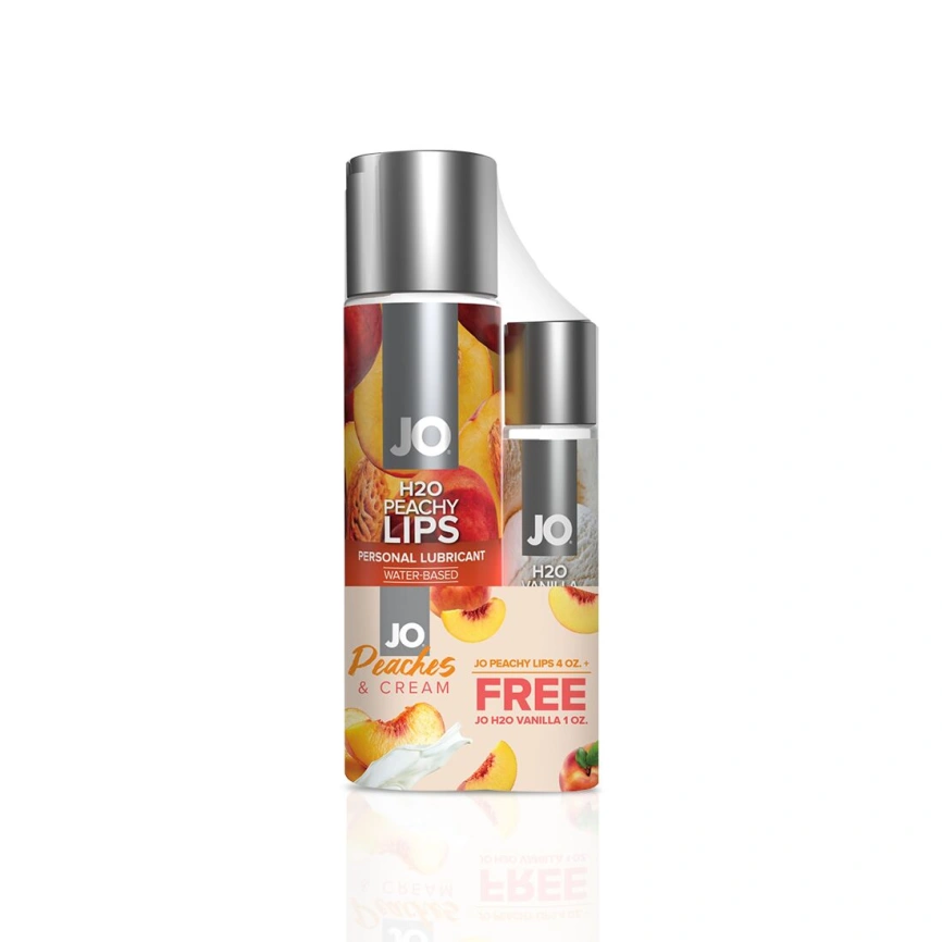 Комплект JO GWP — Peaches & Cream — Peachy Lips 120 мл & H2O Vanilla 30 мл фото 2