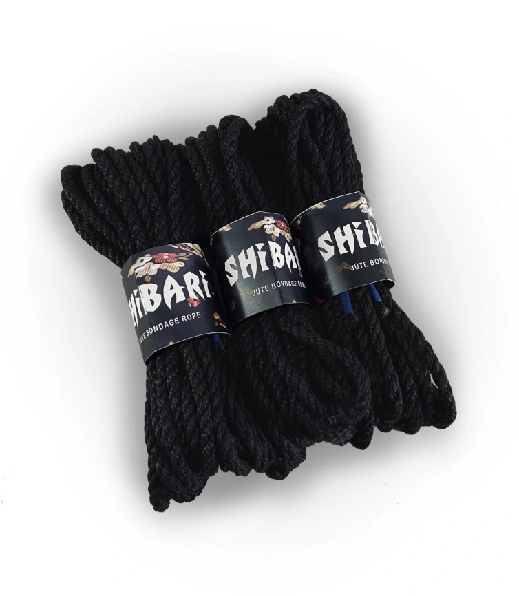 Джутовая веревка для Шибари Feral Feelings Shibari Rope, 8 м черная фото 2
