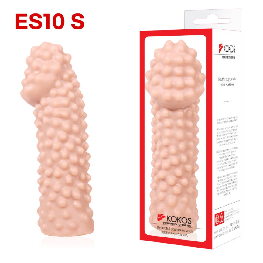 Насадка на член Kokos Extreme Sleeve ES.10 розмір S, потовщувальна, стимулювальний рельєф фото 3