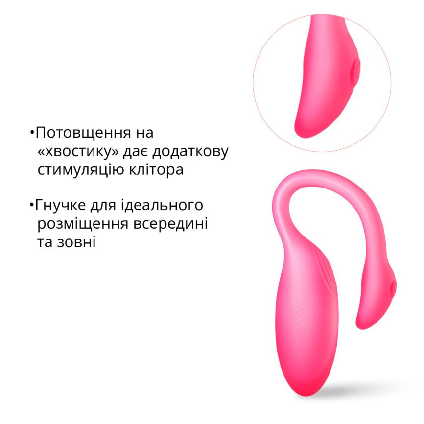 Смарт-віброяйце Magic Motion Flamingo Max Pink 2 в 1: віброяйце та тренажер Кегеля, 10 режимів фото 20