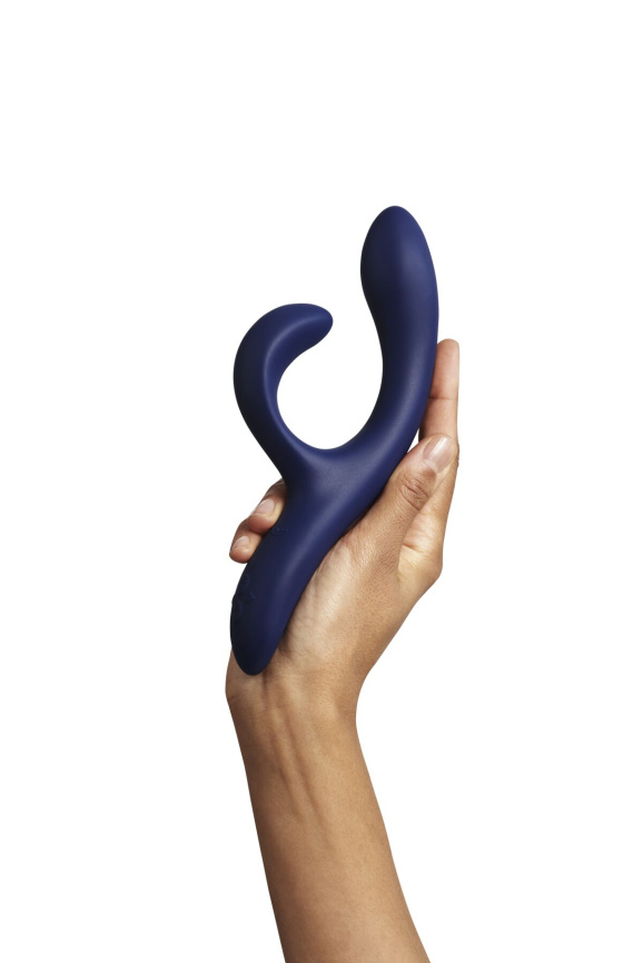 Смарт вібратор-кролик We-Vibe Nova Midnight Blue, ергономічний, регульований кут нахилу стовбура фото 11