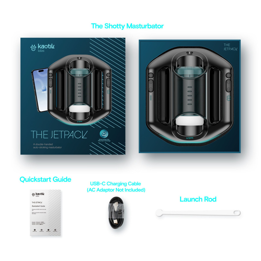 Смарт-мастурбатор Kaotik Labs The Jetpack, режим edging, дуже потужний, імітація фрикцій фото 7