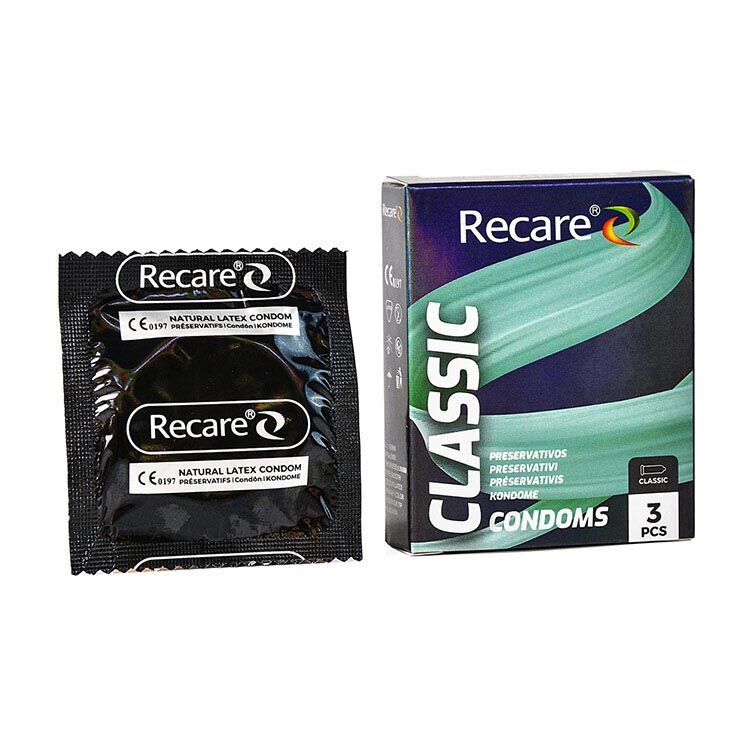 Презервативи Holographic Recare Classic Condoms 3 шт, класичні фото 1