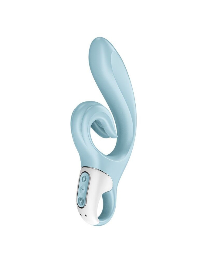 Вібратор-кролик Satisfyer Love Me Blue, гнучкий, відросток з потрійним кінчиком фото 2