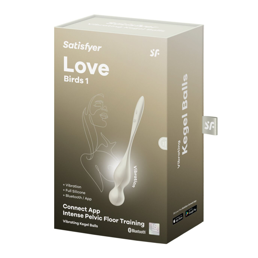 Вагінальні смарт-кульки з вібрацією Satisfyer Love Birds 1 Connect App White, 78 г фото 7
