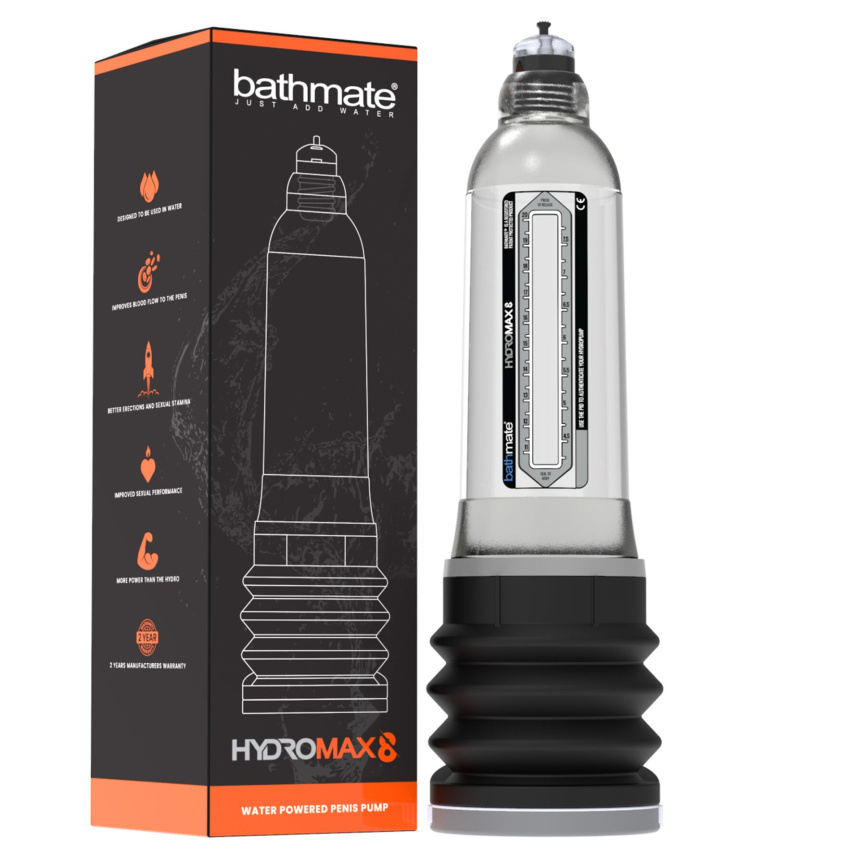 Гідропомпа Bathmate Hydromax 8 Clear, для члена довжиною від 15 до 20 см, діаметр до 5,5 см фото 2
