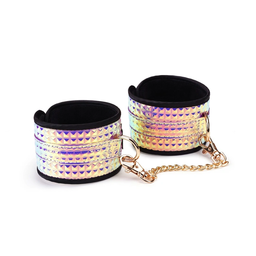 Набор Liebe Seele Pink Glossy 7pcs Bondage Kit, фиксаторы, ошейник с поводком, кляп, флоггер, маска фото 8