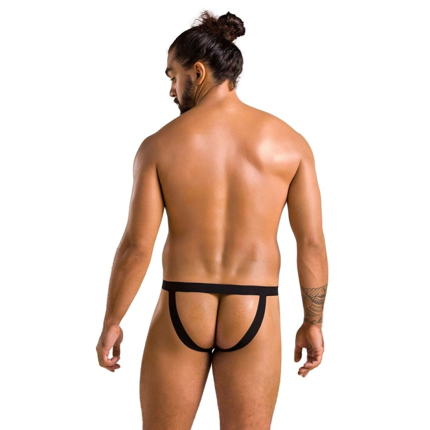 Мужские слипы на шнуровке Passion 044 SLIP BEN XXL/XXXL Black, экокожа, люверсы фото 10