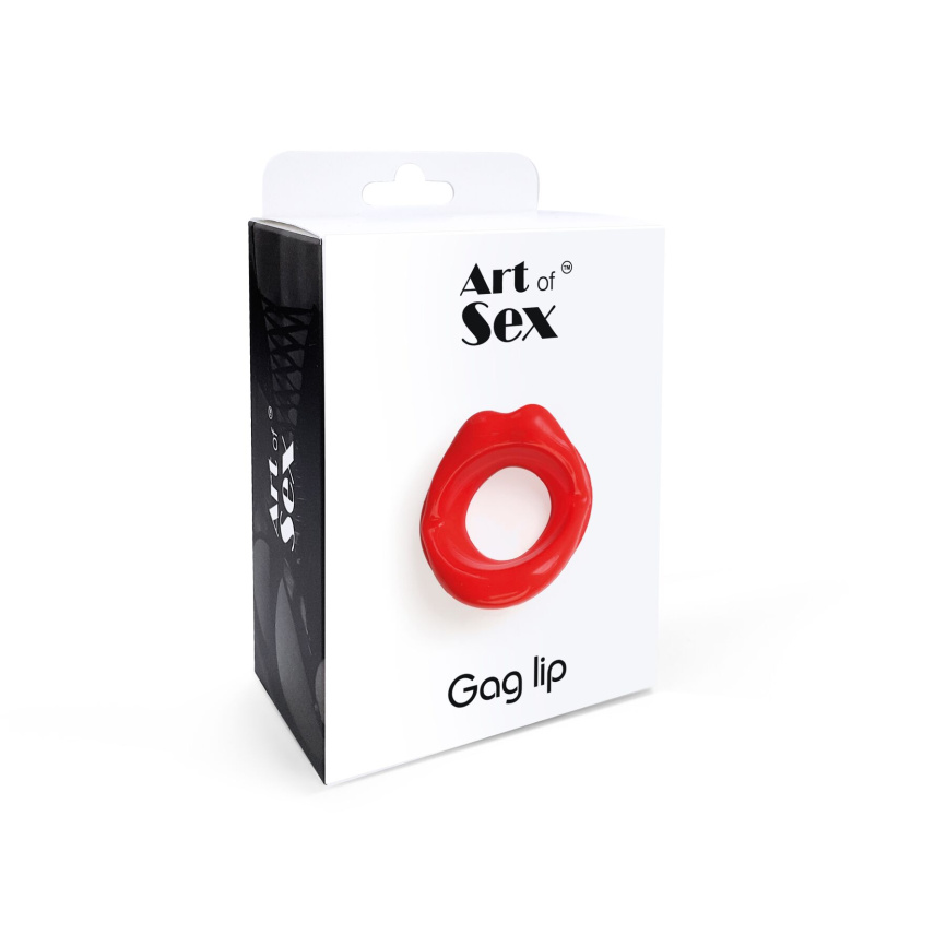 Кляп-розширювач у формі губ Art of Sex – Gag lip, червоний фото 4