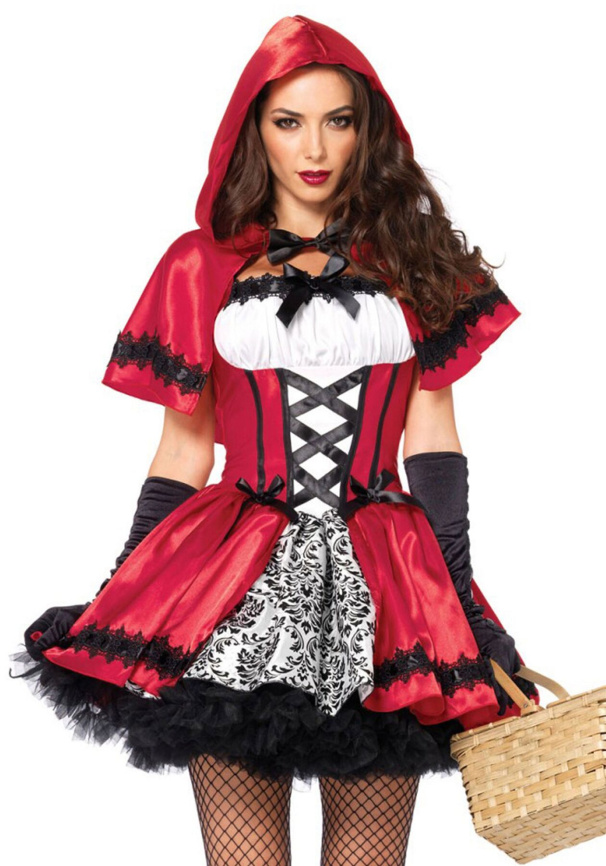 Еротичний костюм Червоної шапочки Leg Avenue Gothic Red Riding Hood L, сукня, накидка фото 1