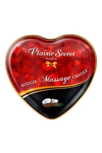 Распродажа!!! Массажная свеча сердечко Plaisirs Secrets Coconut 35 мл (срок 04.2026) фото 2