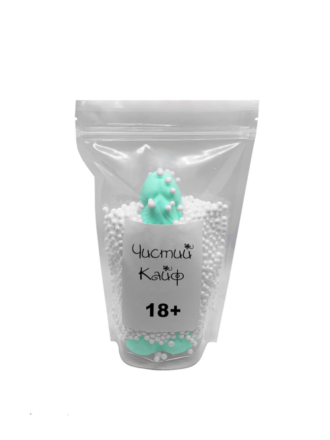 Мило у формі пеніса Чистий Кайф Turquoise size L, крафтове мило-член, натуральне фото 4