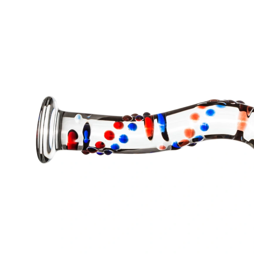 Стеклянный дилдо с изгибами и рисунком Gildo Glass Dildo No. 3 фото 3