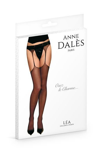 Панчохи з поясом Anne De Ales LEA T2 Black, відмінно для pinup стилю фото 3