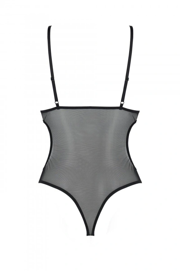 Боди с ажурным лифом Passion CHRISTA BODY L/XL, black фото 4