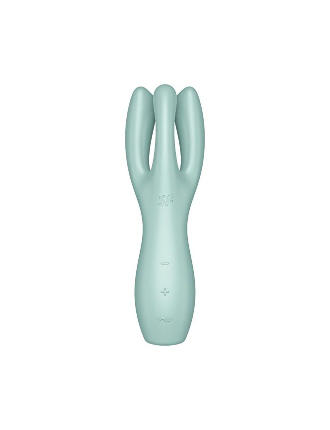 Кліторальний вібратор Satisfyer Threesome 3 Mint з трьома пальчиками фото 2