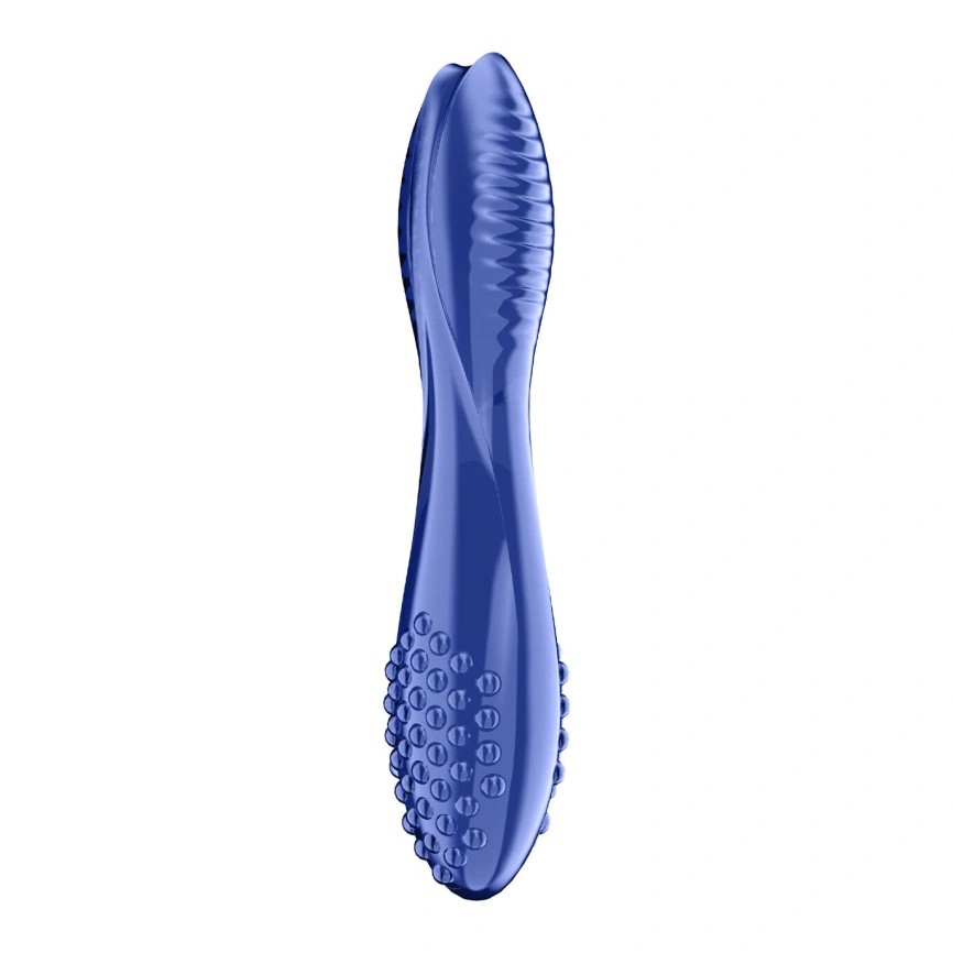 Двусторонний стеклянный дилдо Satisfyer Dazzling Crystal 2 Blue фото 2