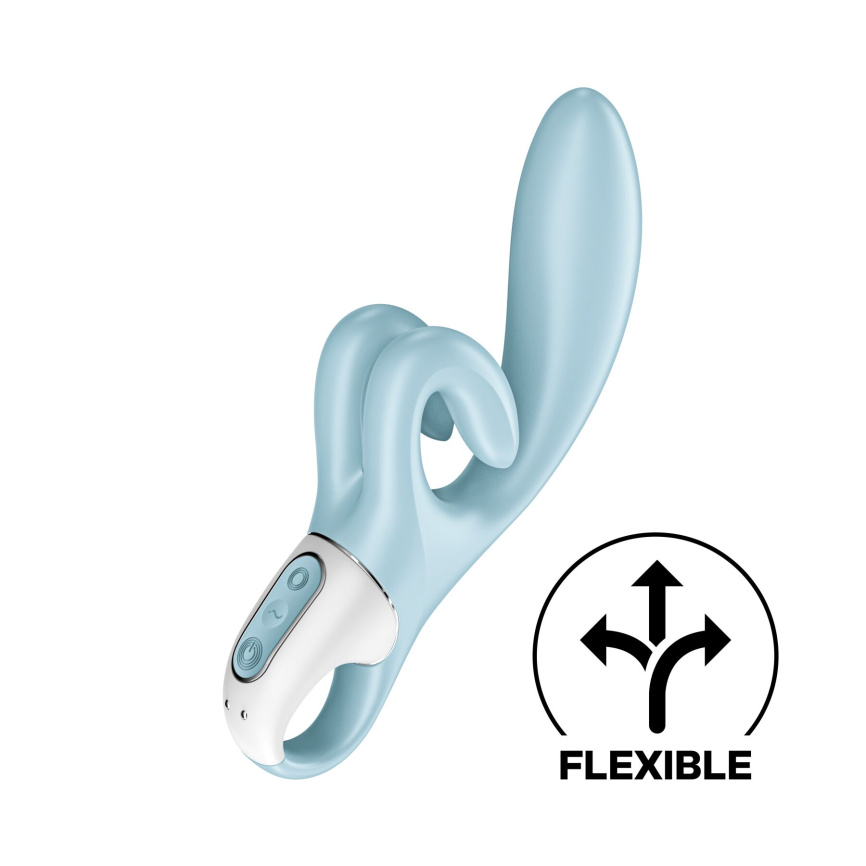 Вібратор-кролик Satisfyer Touch Me Blue, подвійний відросток, 3 потужні мотори фото 1