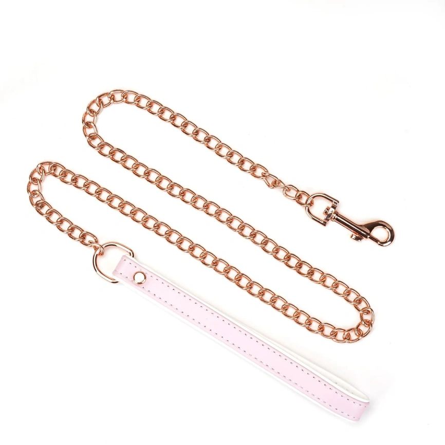 Ошейник с поводком Liebe Seele White & Pink Fairy Goat Leather Collar фото 6