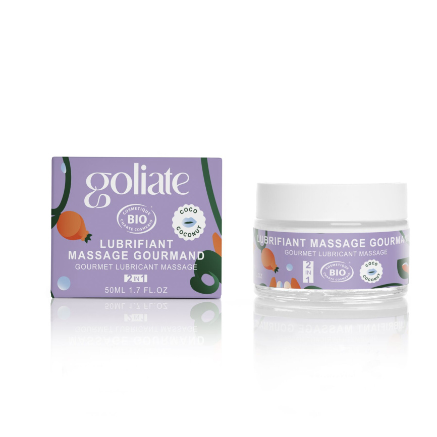 Масажна олія-лубрикант з ароматом та смаком кокоса Goliate Couple Gourmand Coco 50 мл фото 1