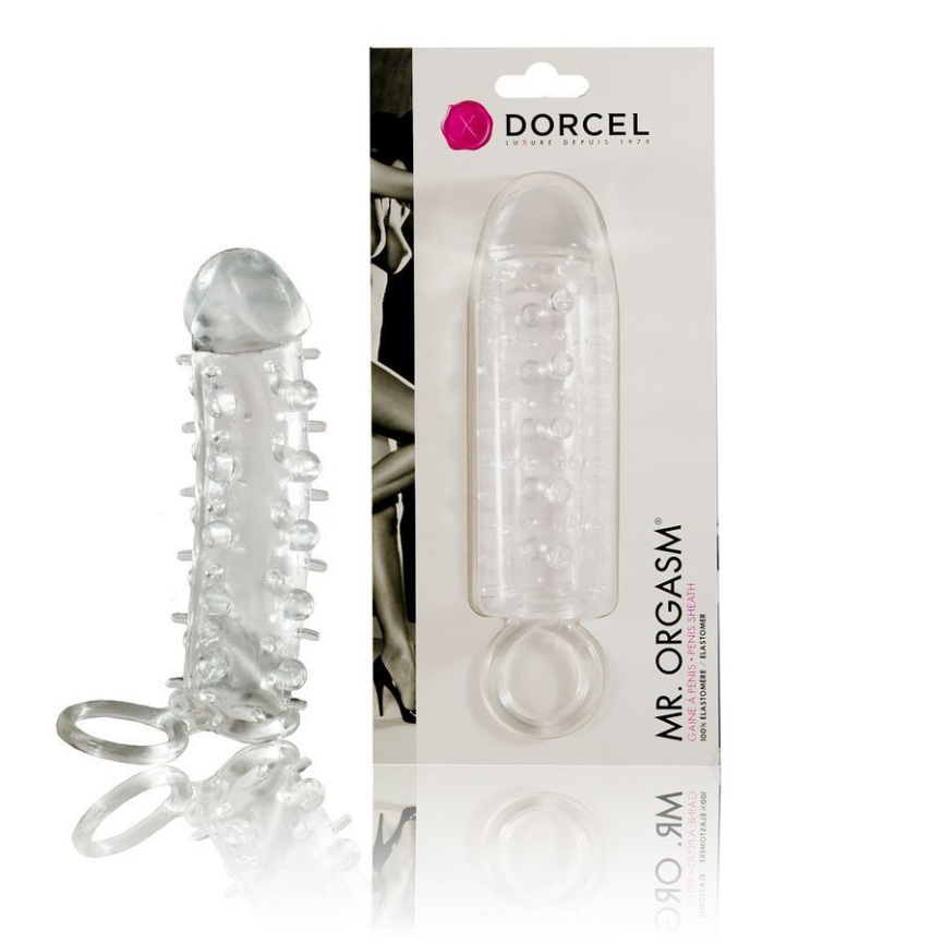 Насадка на член Dorcel Mr. Orgasm з кільцем для мошонки, ультрастимулювальний рельєф фото 4