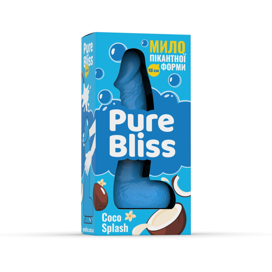 Ароматне мило пікантної форми Pure Bliss Blue Coco Splash (Кокосове молоко) 15 см фото 6