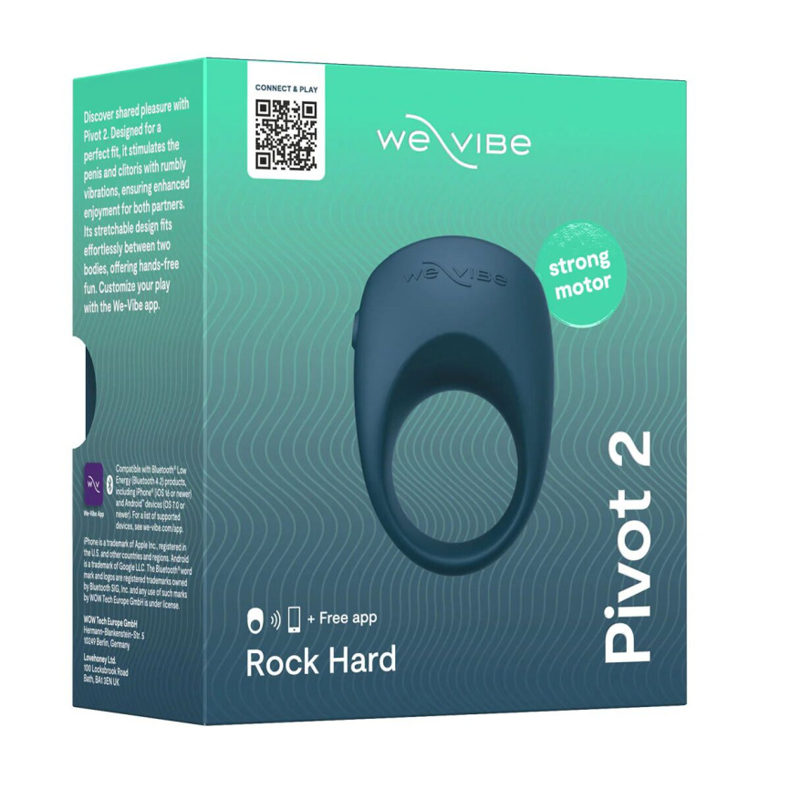 Ерекційне смарт-віброкільце We-Vibe Pivot 2 Slate фото 16
