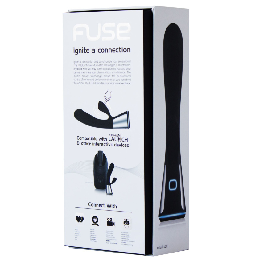 Інтерактивний вібратор-кролик Ohmibod Fuse for Kiiroo Black фото 6