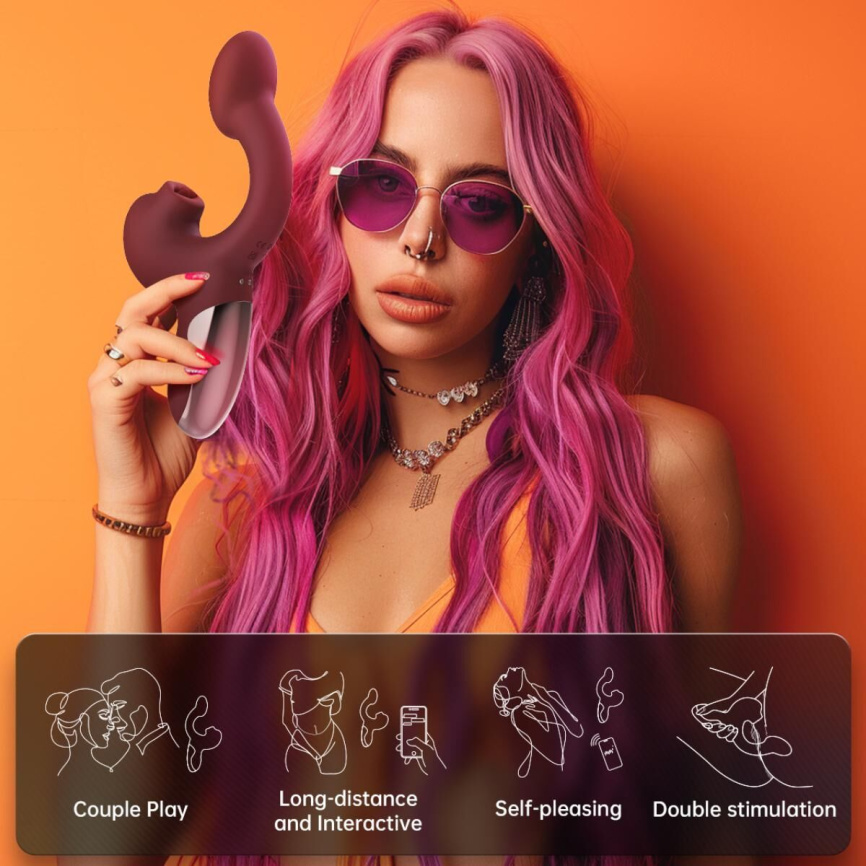Смарт-вібратор Magic Motion Ponder Red, подвійна стимуляція, віброяйце+язичок для клітора фото 11