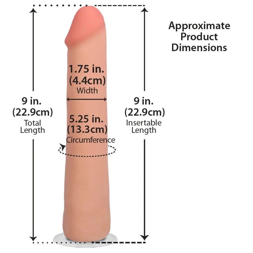 Фаллоимитатор Doc Johnson The Realistic Cock ULTRASKYN - 9 Inch Vanilla фото 5
