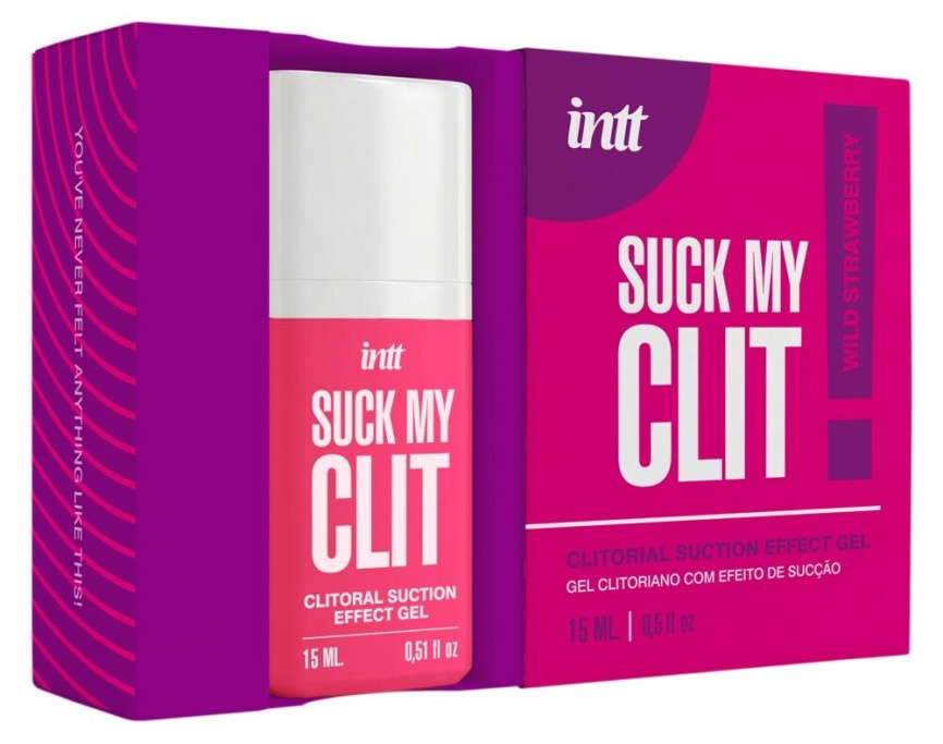 Смоктайзер для клітора Intt Suck My Clit Wild Strawberry (15 мл), полуниця, гель з ефектом посмоктування фото 3