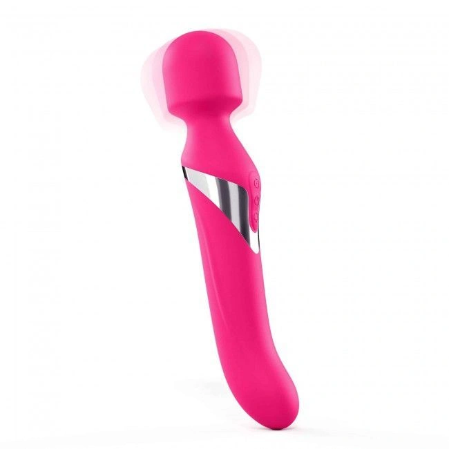 Вибромассажер 2в1 Dorcel Dual Orgasms Magenta классический массажер и вибратор с жемчужным массажем фото 2