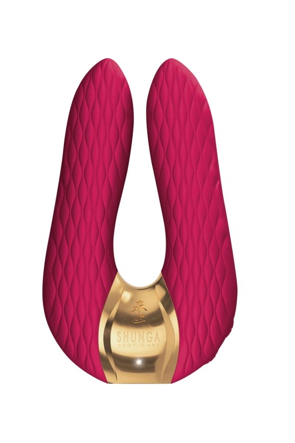 Вибратор для клитора Shunga Aiko Raspberry, гибкие кончики фото 1